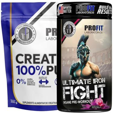 Imagem de PRÉ TREINO ULTIMATE IRON FIGHT 270G l CREATINA MONOHIDRATADA PURA 250G l PROFIT-Unissex