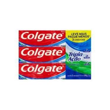 Imagem de KIT COM 3 - Creme Dental Colgate Tripla Ação Menta Original 180g