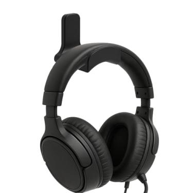 Imagem de Suporte de Parede Universal para Headset, Preto, Fixação com Fita 3M ou Parafuso, Resistente até 5kg, Organizador para Fone Gamer