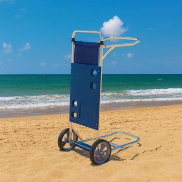 Imagem de Carrinho De Praia Mor Com Avanço Para Cadeira E Caixa Térmica - Geral,