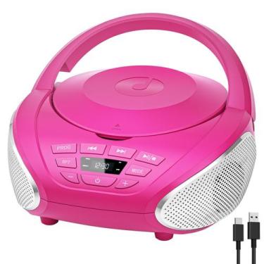 Imagem de Leitor de CD portátil Gueray Boombox com rádio FM AUX