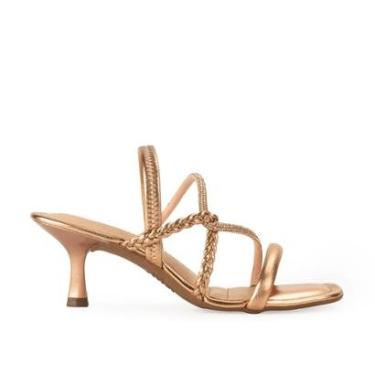 Imagem de Sandália Dakota de Salto Alto Metalizada Y7841-Feminino