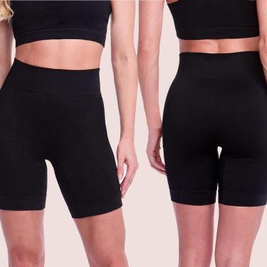 Imagem de Bermuda Fitness Fit Plié Feminina Sem Costura Modelada Canelada-Feminino