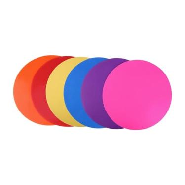 Imagem de Aymzbd Pontos, Marcações, Círculos, Pontos, Redondos, 23 Cm, Tapetes para Treino de Agilidade E Velocidade, Discos Planos para Tênis, 6 Peças