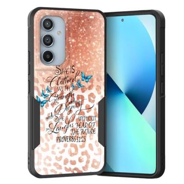 Imagem de KJFHDJFDH Capa para Galaxy S25 FE, camada dupla, híbrida, resistente, resistente, à prova de choque, PC rígido + capa protetora de silicone macio para Samsung Galaxy S25 FE 6,7 polegadas, versículo