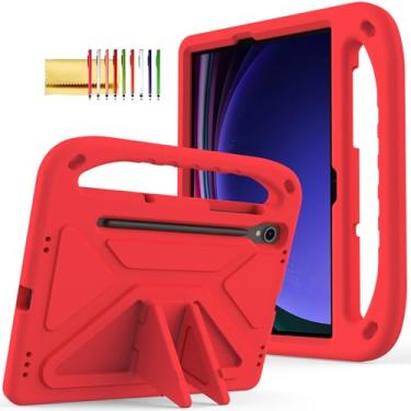 Imagem de Dteck Capa infantil para Galaxy Tab S10+ Plus/S9 FE+ Plus/S9+ Plus/S8+ Plus/S7 FE/S7+ Plus 5G 31.5 cm, leve, à prova de choque, resistente, com suporte para crianças, com suporte para caneta S,