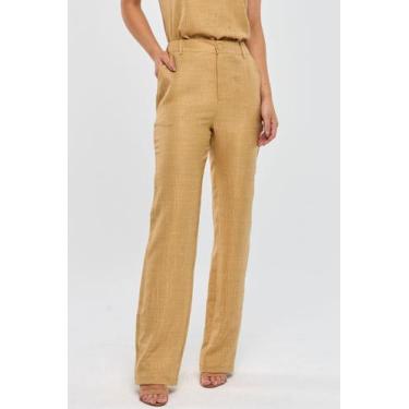 Imagem de Calça PKS Alfaiataria Risca Bege, P