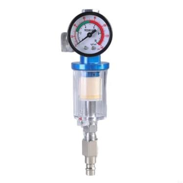 Imagem de 1 separador de umidade do compressor de ar com válvulas reguladoras de pressão alto desempenho em linhas, filtro de ar e regulador (plugue macho europeu)