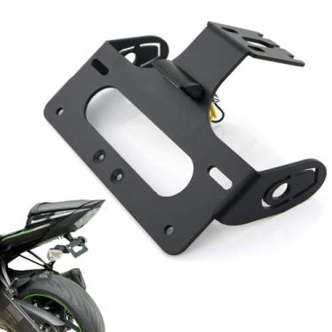 Imagem de Xitomer zx-6r Kit de eliminação de para-lamas/cauda traseira Tidy, para Kawasaki ZX-6R Ninja 2009-2018, ZX-10R Ninja 2008-2010 com luz de placa de licença LED, compatível com OEM/estoque e sinal de seta de reposição