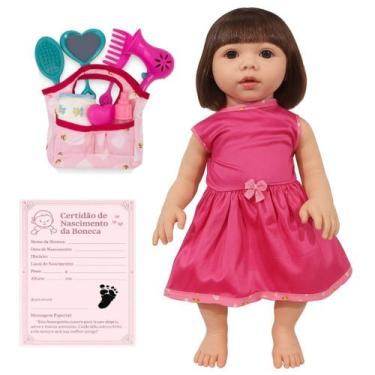 Imagem de Kit Boneca Baby Eloise 45cm Vinil C/ Bolsa Maternidade - Sid Nyl