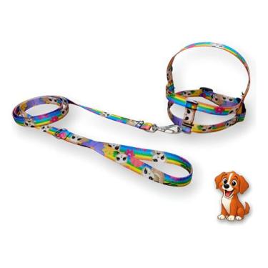 Imagem de Peitoral Coleira Com Guia Passeio Pet Para Cães Cachorro N0 - Lari Pet