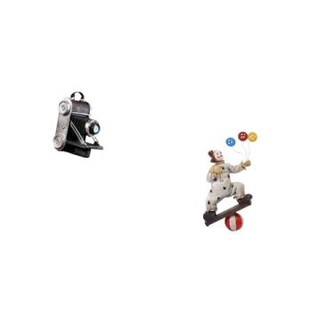 Imagem de Fenteer Estátua de Palhaço com Câmera de Resina, Modelo Exclusivo, Ornamento Decorativo para Centro de Mesa de Armário, Coleção de Presentes para Amigos, Famí