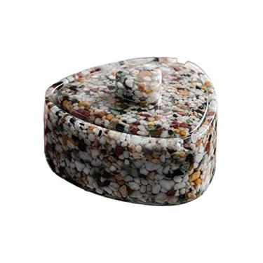 Imagem de Cinzeiro de ervas daninhas cinzeiro na moda cinzeiro de escritório para sala de estar cinzeiro de personalidade de resina de pedra de cor de cigarro cinzeiros para cigarros