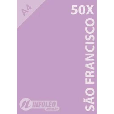 Imagem de 50 Folhas Papel Color Plus São Francisco (Lilás) A4 180g