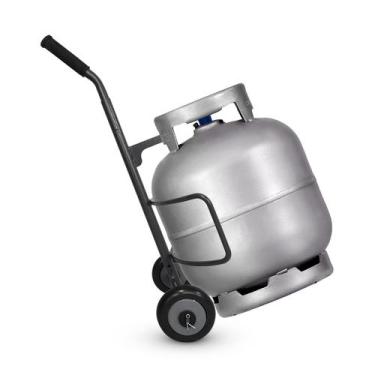 Imagem de Carrinho para Transporte de Botijão de Gás P13 Giardino, Cinza