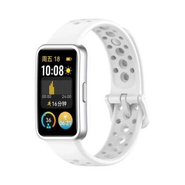 Imagem de Pulseira De Silicone Respirável Para Huawei Band 10 9 8 Acessórios De 