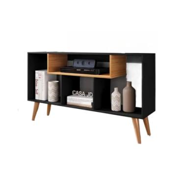 Imagem de Rack Aparador para Tv 43 polegadas bancada - Preto Nature 100 * 30 * 67cm(Preto Nature)