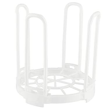 Imagem de Prateleira removível para secar louça, prateleira de armazenamento de plástico branco puro com design invertido