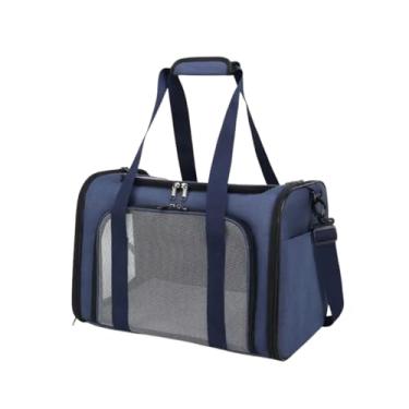 Imagem de Bolsa de Transporte para Pet - Ideal para Cães e Gatos para Passeio em Carro e Avião (Azul)