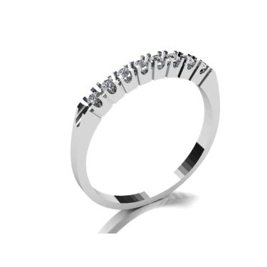 Imagem de Meia Alianca Aparador prata 950  com zirconia