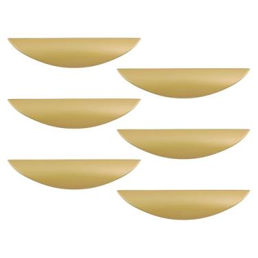 Imagem de Tighall Pacote com 6 puxadores de armário de latão antigo, puxadores centrais de 9,5 cm, puxadores de utensílios de cozinha para gaveta, cômoda, banheiro, penteadeira