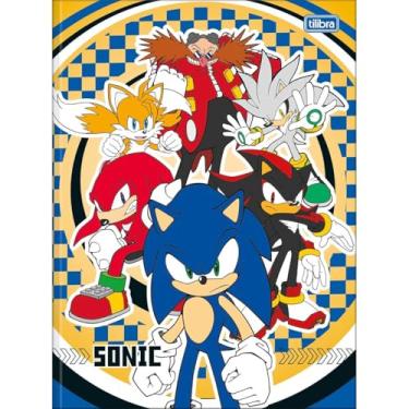Imagem de Caderno Sonic TILIBRA Universitário BROCHURA - 80 Folhas (6 Personagens)