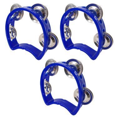 Imagem de Kit 3 Pandeiros Meia Lua Infantil Azul New York