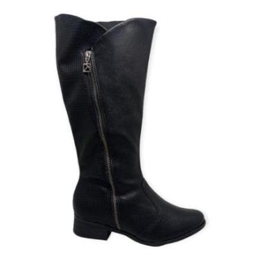 Imagem de Bota Cano Longo Piccadilly 650069-6 Feminina - Preta-Feminino