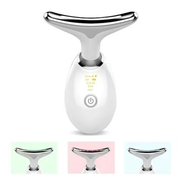 Imagem de Massageador Facial Elétrico 3 Velocidades, Recarregável USB, Vibração Sônica, LED Colorido, 12x9x5cm, com Tecnologia de Microvibrações para Rejuvenescimento da Pele