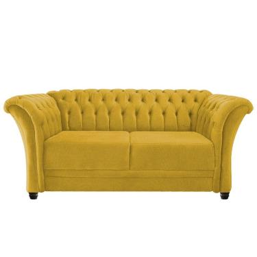 Imagem de Namoradeira Chesterfield Sofia Suede Amarelo