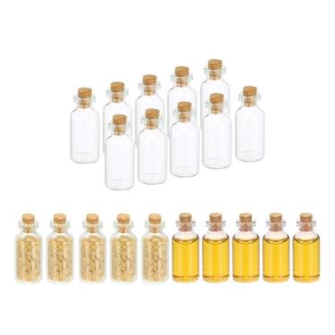 Imagem de PATIKIL Frascos pequenos de vidro de 5 ml, 20 frascos transparentes de vidro vazios com rolha de cortiça, pequenos frascos para artesanato em creme em pó