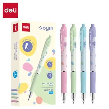 Imagem de Kit de Canetas Esferográficas, Deli, Retrátil, Joyin, 0,7 mm, Caixa com 12