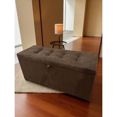 Imagem de Puff baú 1 metro decorativo com dobradiça com pistão á gás diversas co