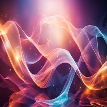 Imagem de Quadro Decorativo Luminous Symphony Arte Abstrata Painel de Parede para Sala Quarto e Escritório 40x40cm