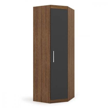 Imagem de Guarda Roupa Genova Módulo Canto Ipe Wood Com Grafite Batrol Ipe Wood Com Grafite