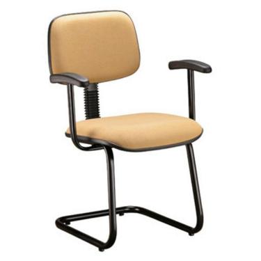 Imagem de Cadeira Secretária Fixa Em S Com Braços Square Amarelo