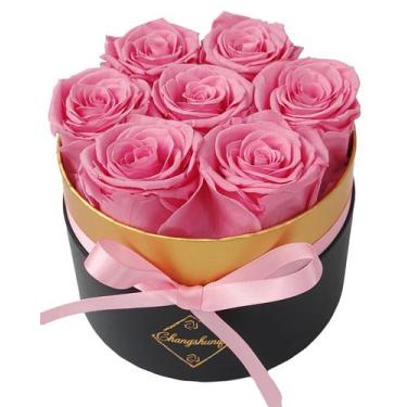 Imagem de Rosas preservadas Changshunqi Forever Real Rose em caixa