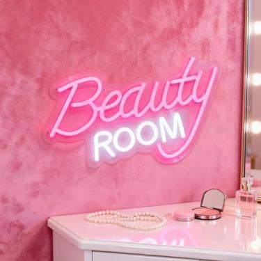 Imagem de Neonawall Neon Sign for Wall Decor Light Up Letters Led Sign Birthday Party Gifts Led Decorative Night Signs Room Decorations Supplies Birthday Party Signs for Home Bedroom Dorm (Beauty Room)