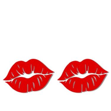 Imagem de 2 peças de decalque de espelho de carro lábios vermelhos, adesivos de espelhos retrovisores, lábios vermelhos acessórios de carro vinil adesivos e decalques fofos presentes para mulheres, homens