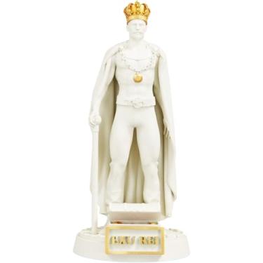 Imagem de Estátua Exu Rei Umbanda Candomblé (Cor Mármore Dourado)