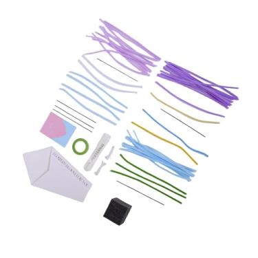 Imagem de RiToEasysports Kit de Flores para Limpeza de Cachimbos, Faça você Mesmo, Hastes Multicoloridas de Chenille, Artesanato para Crianças Com Instruções Ilustradas, Atividades Artísticas, Desenvolvimento de Habilidades (Pelúcia + fio)