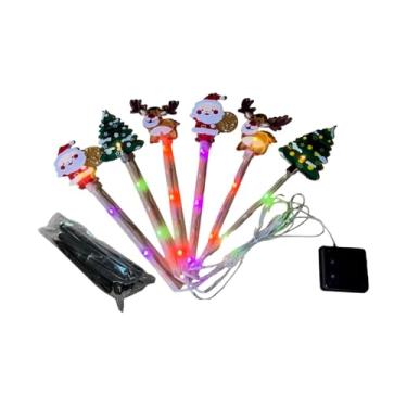 Imagem de Generic Pacote de Luminárias Solares de Caminho com Estaca para Fixação No Solo, Decoração Externa em Formato de Desenho Animado, Luzes de Natal em LED, Lumin, Style B, Tamanho real