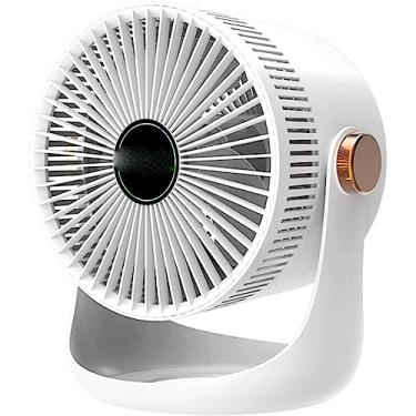 Imagem de YWangQiang Ventilador de pé Ventilador de circulação de ar portátil, ventilador de mesa com 3 configurações de velocidade, ventilador de resfriamento 2 em 1 montável na parede ângulo ajustável