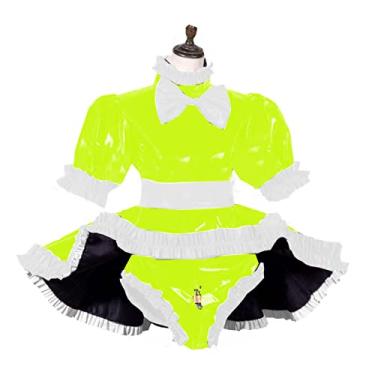 Imagem de Conjunto de calcinhas femininas bloqueáveis plus size, verde fluorescente, G