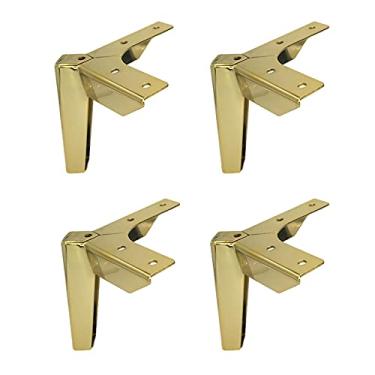 Imagem de Pernas de mesa de metal para móveis faça você mesmo, pernas de móveis de metal DIY, perna de sofá triangular de metal, pernas de móveis intercambiáveis, armário de banheiro, mesa de café, pés de