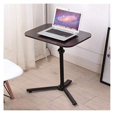 Imagem de Mesa lateral em forma de C simples mesa para laptop mesa de elevação preguiçosa cama dobrável móvel mesa de centro sofá mesa lateral mesa de centro mesa de laptop mesa lateral sobre mesa de cama (cor