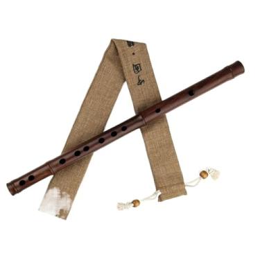 Imagem de Flauta de bambu de madeira, flauta multiafinação, instrumento musical folclórico chinês tradicional feito à mão (tecla D)