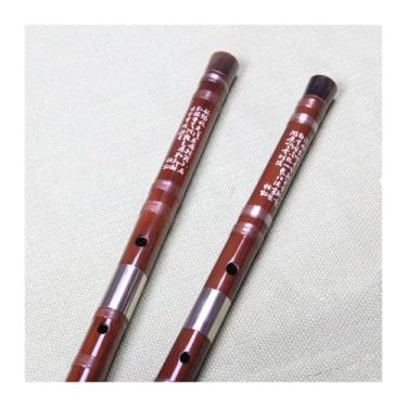 Imagem de Flauta de bambu profissional flauta amarga instrumento flauta material antigo plugue duplo cobre branco (B plano)