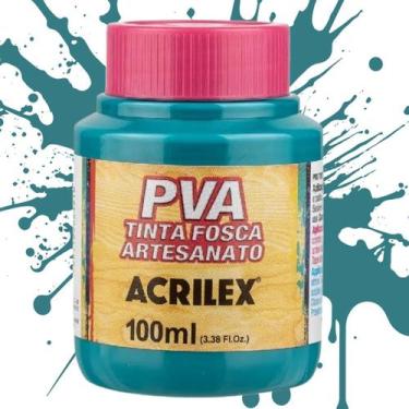 Imagem de Tinta PVA Fosca para Artesanato 100ml Acrilex - Cores Frias - 03210, A