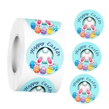 Imagem de Colaxi 500 adesivos de Páscoa de 2,5 cm (1 polegada) em papel autoadesivo para pequenos negócios, selos de envelopes, caixas de festa, embalagens de